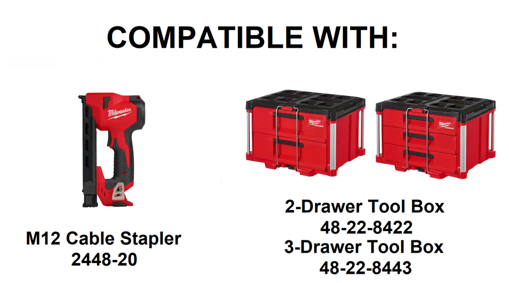 Milwaukee Packout Tool Box Drawer Insert for M12 Cable Stapler (Insert Only)