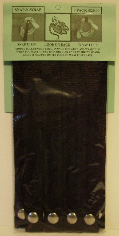 SNAP N WRAP 9 PACK NEW WEBBING SNAPS WITH HOOK AND LOOP