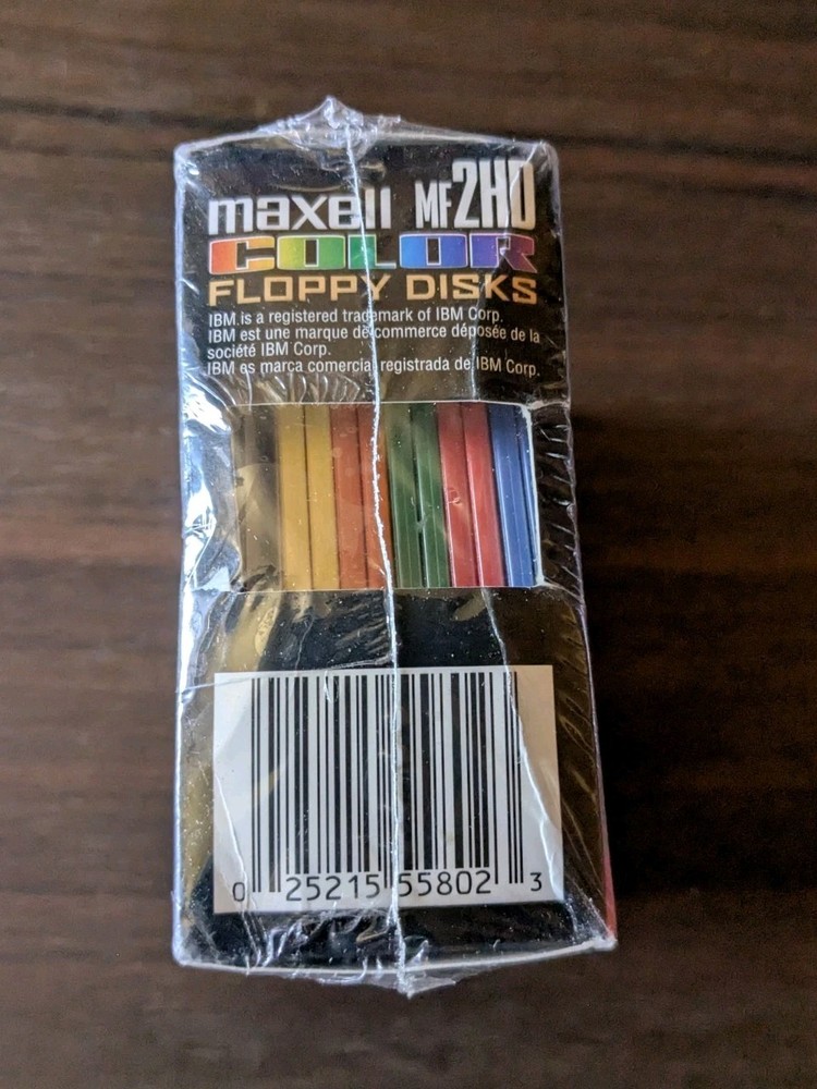 Maxell MF2HD 3.5" Micro Floppy Disks, High Density/Double Sided 10 - Pack Sealed