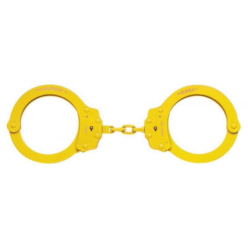 Peerless Model 752C Oversized Chain-Linked Colored Handcuffs & Keys, Yellow