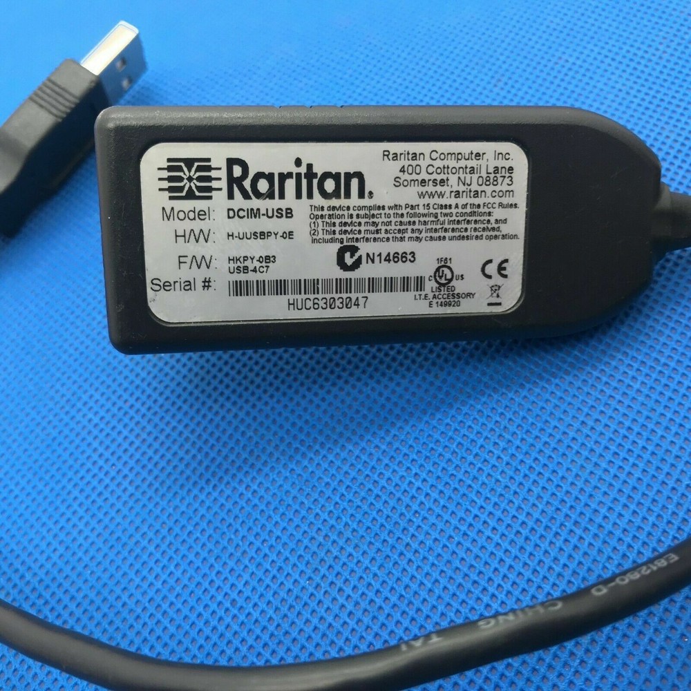 Raritan DCIM-USB USB KVM Ethernet Interface Module Switch Cable+