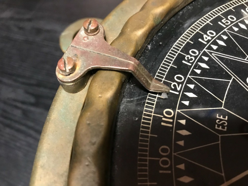 Antique Pelorus (Dumb Compass) Solid Bronze with Light