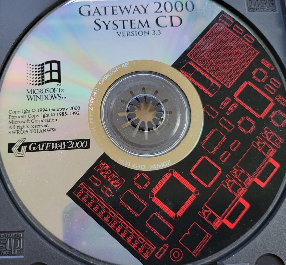 Vintage - Gateway 2000 System CD for Microsoft Windows, Version 3.5