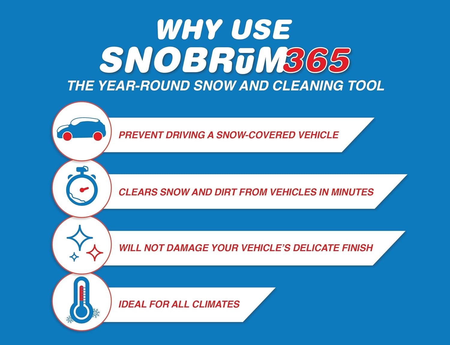 SnoBrum 365 Snow Remover for Cars and Trucks