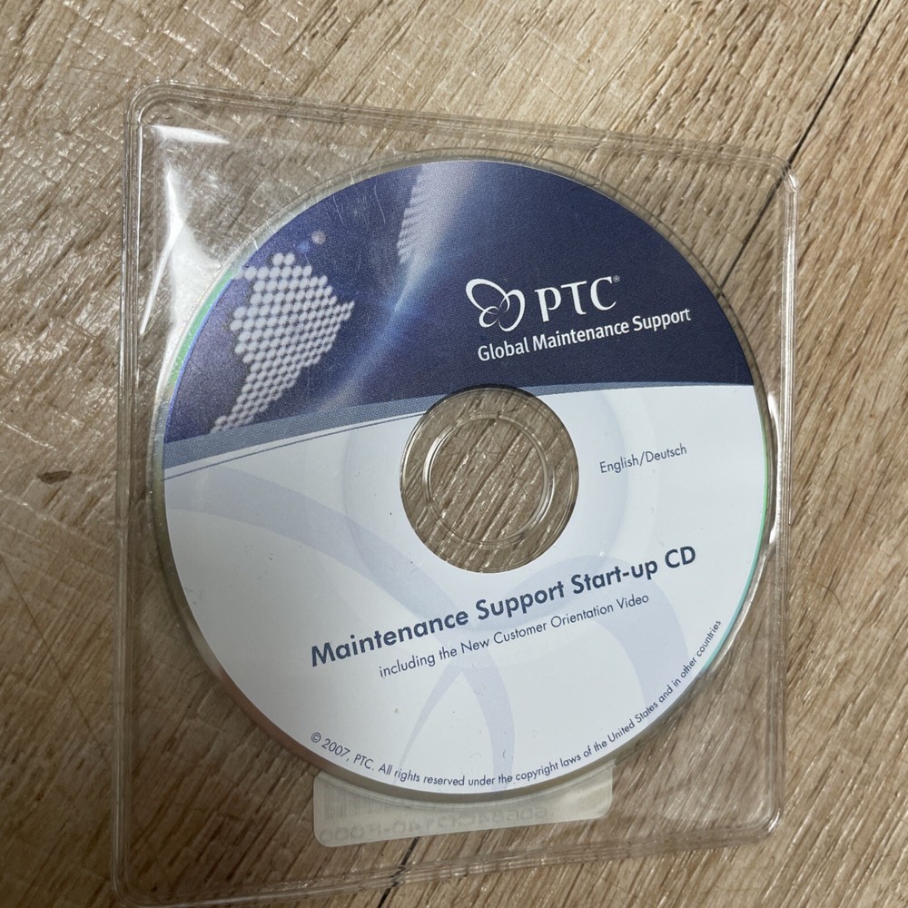 2007 PTC Global Maintenance Support Start Up cd Software