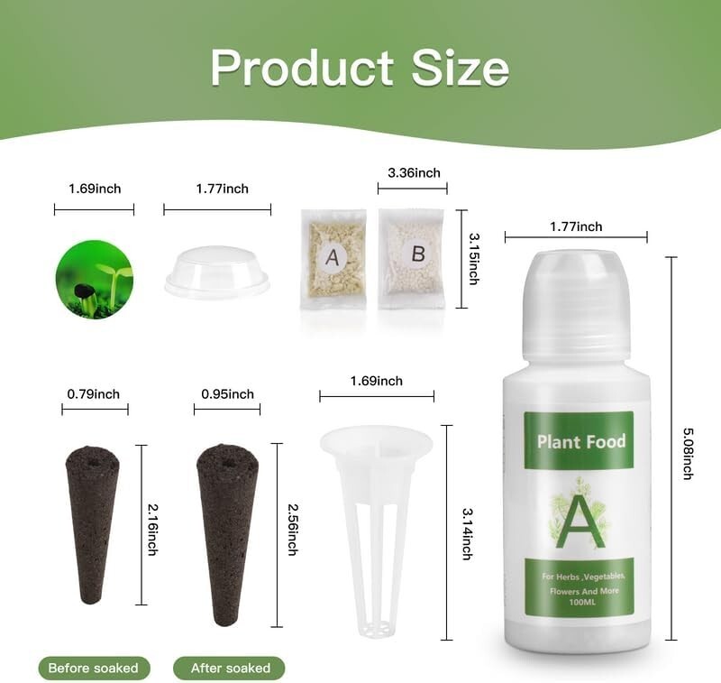 126 pcs Seed Pod Kit Hydroponics Grow Anything Kit Solid Nutrient Plant Foods
