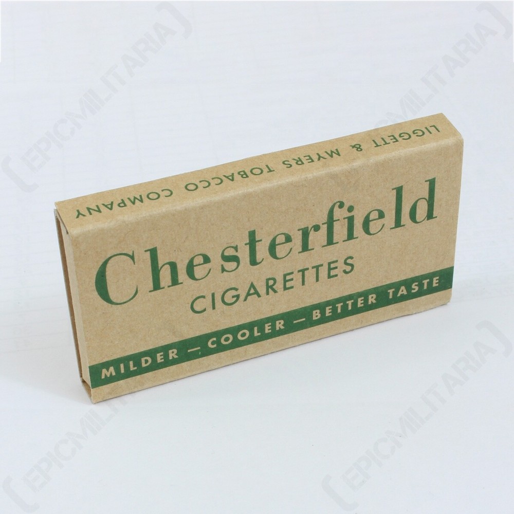 Reproduction WW2 US Chesterfield Cigarette Box - Pocket Litter