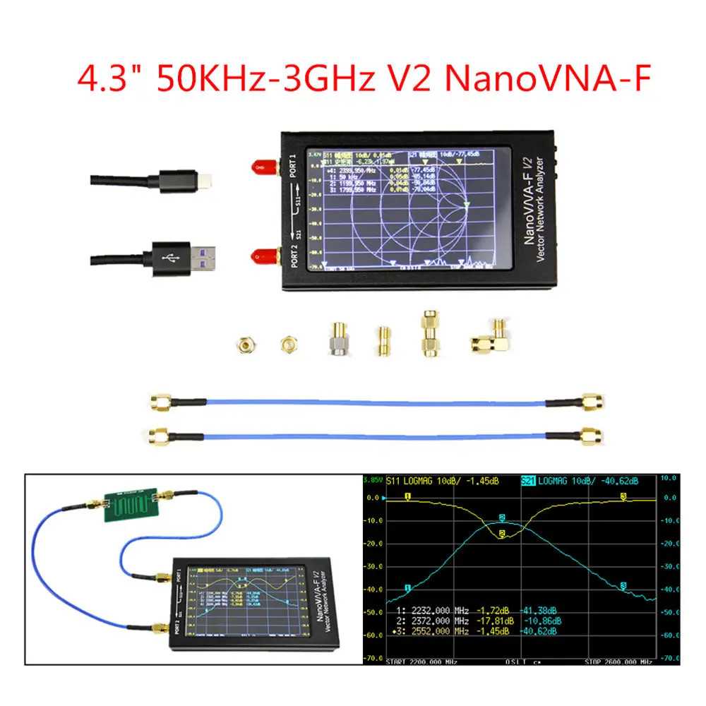 Network Analyzer Digital Nano VNA Tester USB LogicAntenna Analyzer Standing Wave