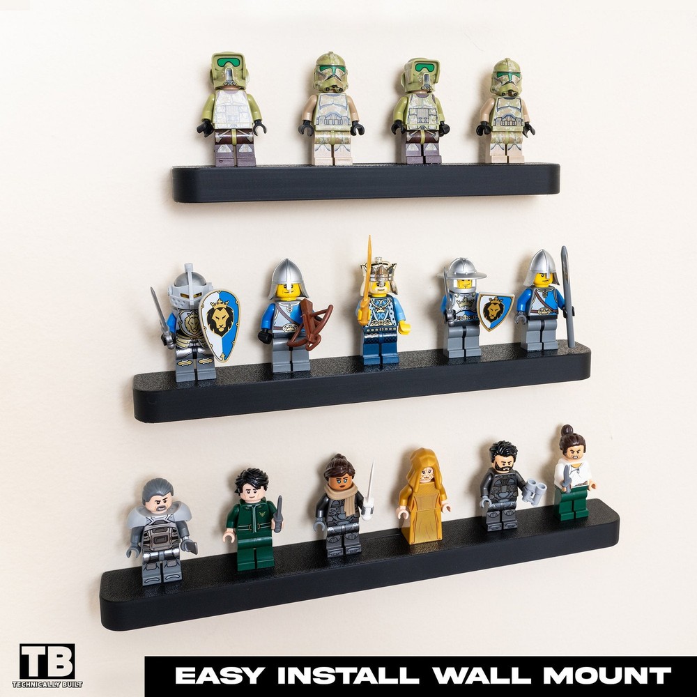 Floating Wall Shelves for LEGO Minifigures