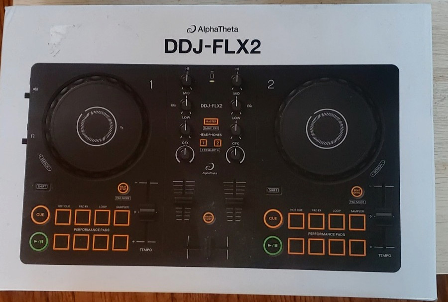 NEW AlphaTheta DDJ-FLX2 Portable Double Deck DJ Controller Mixer