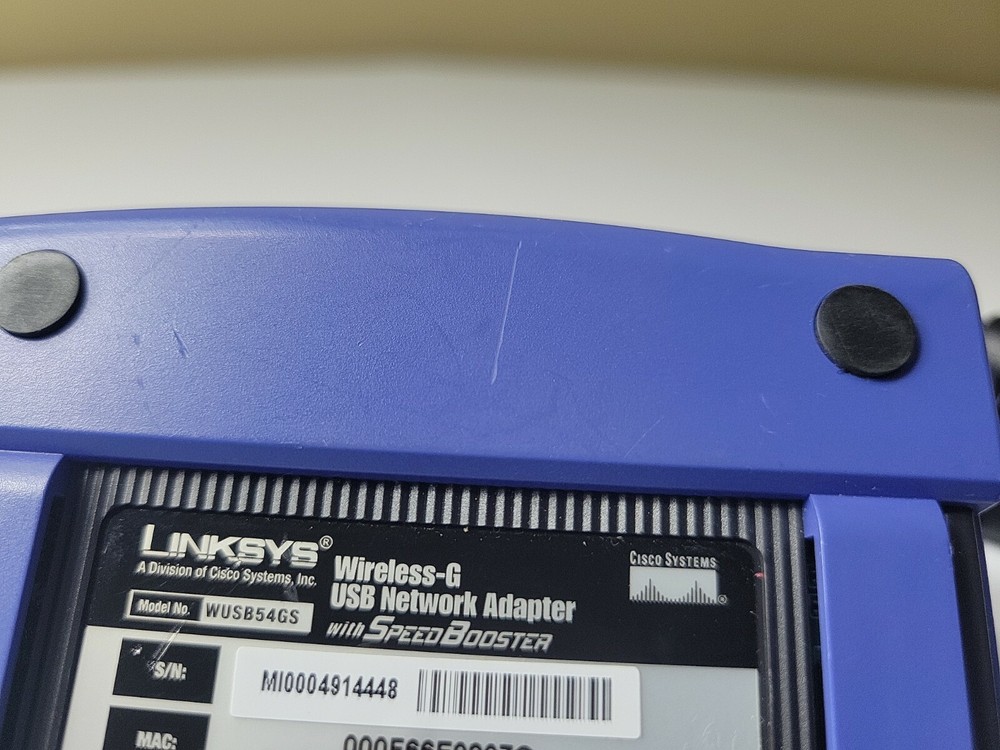 Linksys Speed Booster Wireless-G Network Adapter WUSB54GS