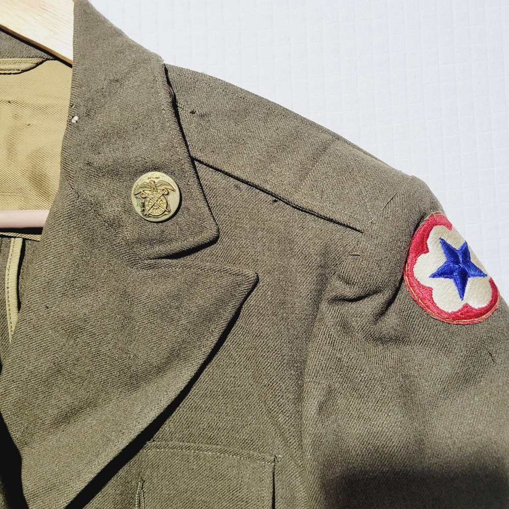 Museum US Army 40 Reg Jacket Korean War Wool Olive Original Gold/brass Buttons
