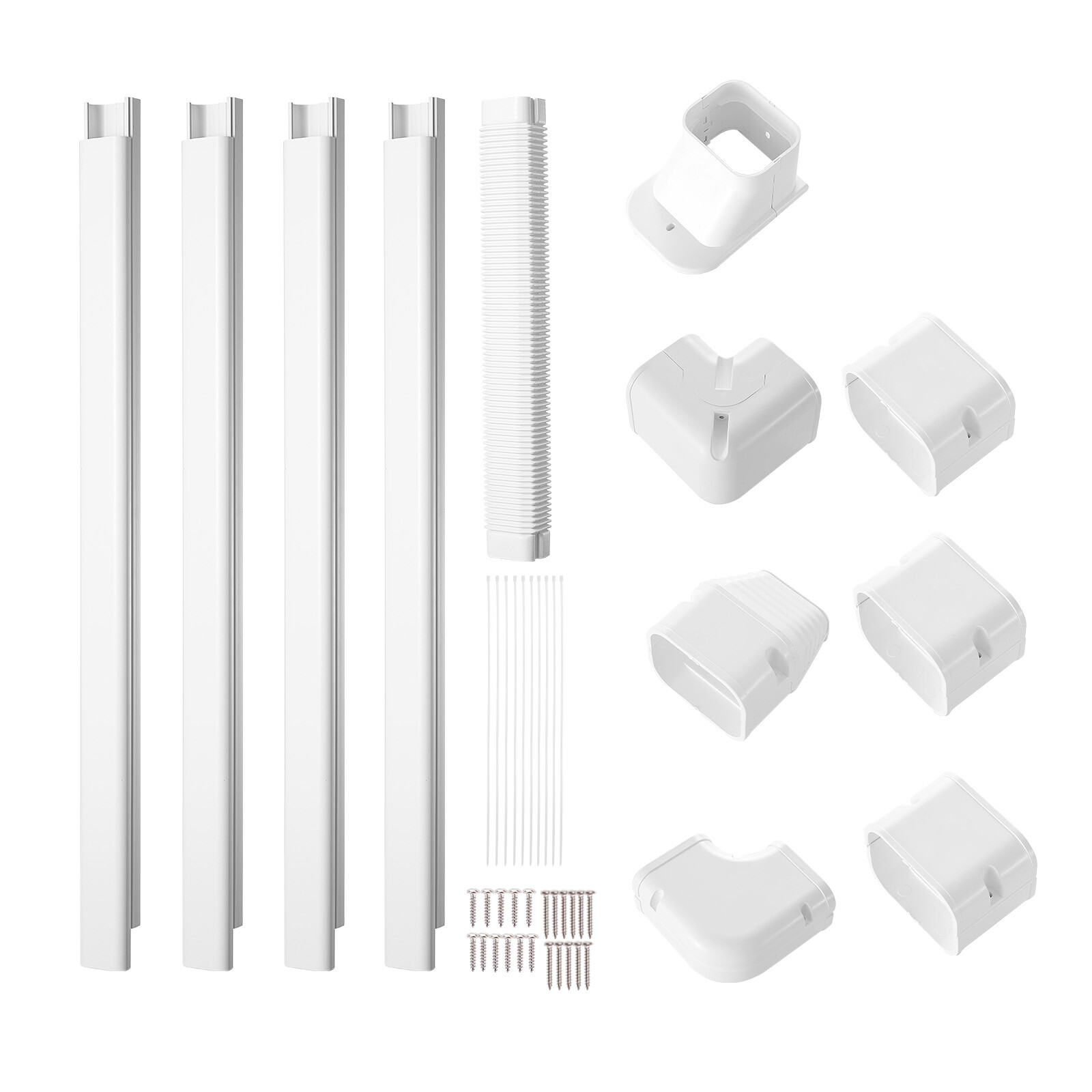VEVOR 3" W 15.8Ft Line Set Cover Kit For Mini Split/Central Air Conditioner PVC