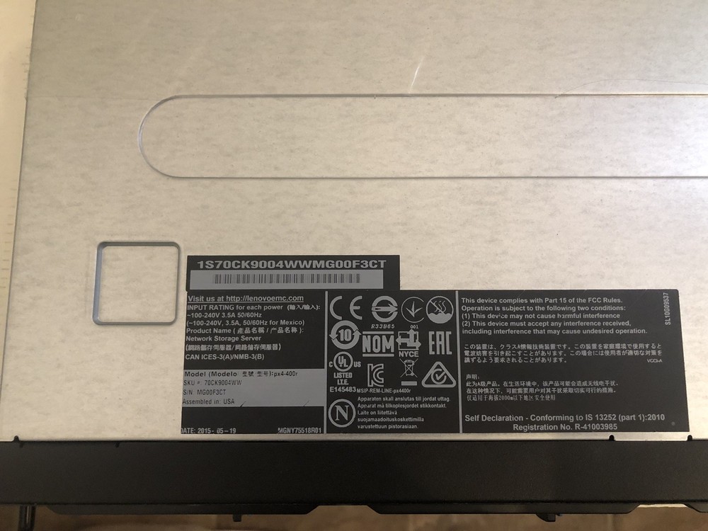 LenovoEMC PX4-400 1 U Chassis