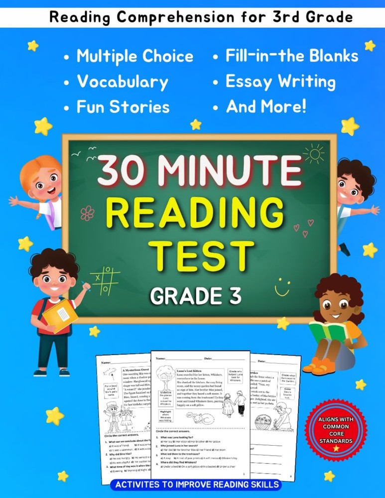 30 Minute Reading Test Grade 3: Reading Comprehension for 3rd Grade: Packed with