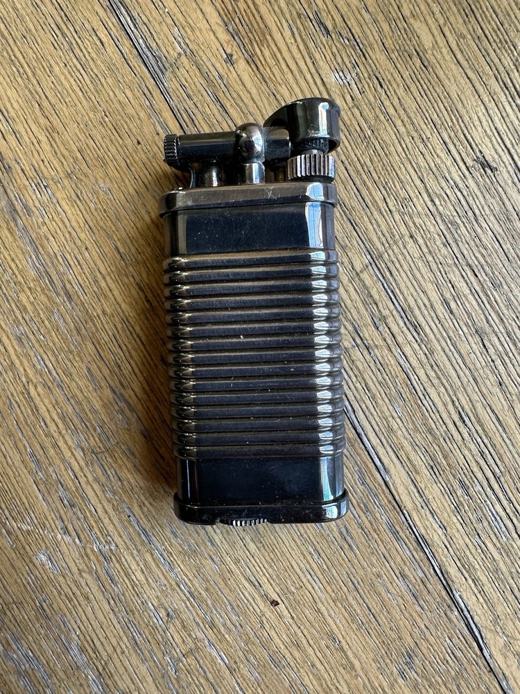 dunhill unique lighter Tin Can Silver Plated Cigar 2003