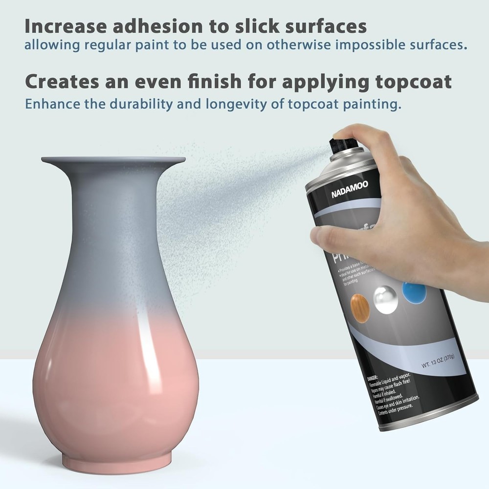 All Surface Primer Spray, One-Part Epoxy Primer Matte Gray, 1 Can for Multi Surf