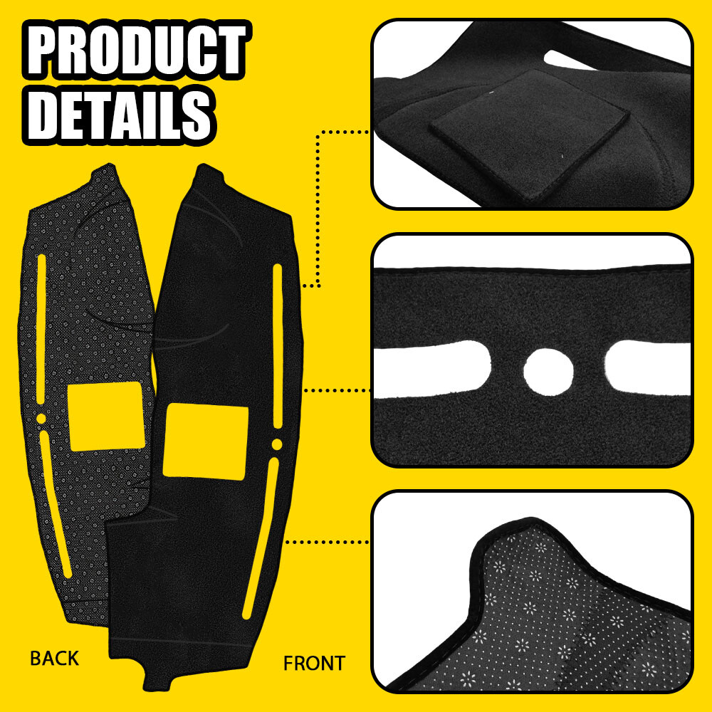 Dashboard Cover Fit For 2015 -2017 2018 Ford F150 Dash Cover Mat Dashmat Black