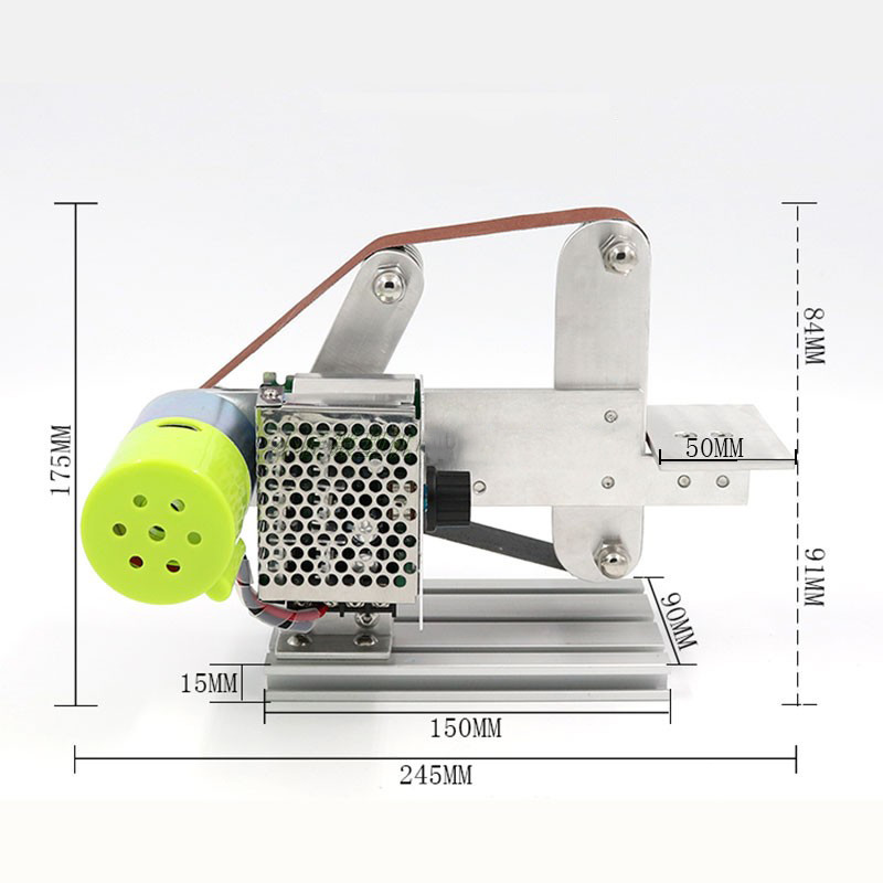 DIY Micro Belt Machine Electric Mini Polishing Sanding Machine Bench Sander New