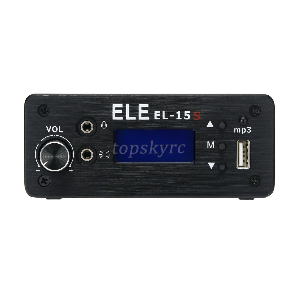 EL-15S FM Broadcast TX 76-108MHz Timing Wireless Broadcasting 0.1-7W w/ Antenna