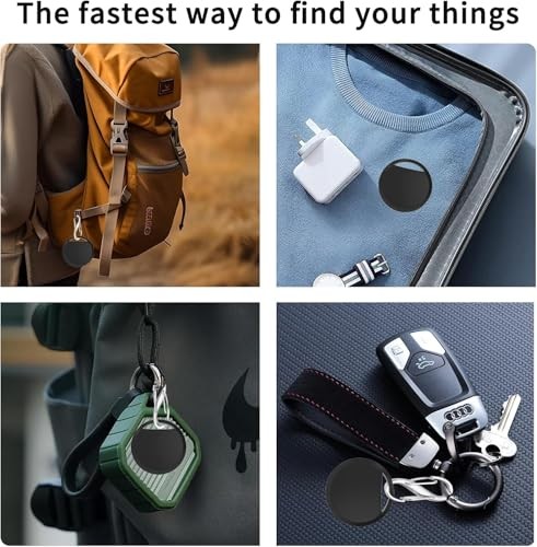 Air Tracker Tags 4 Pack Smart Bluetooth Apple Itag - Black White - Bluetooth
