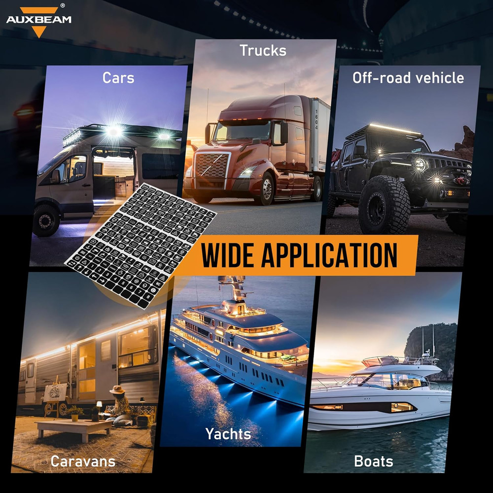 160PCS Switch Panel Sticker for 6/8 Gang Switch Panel Light Switch Labels Decals