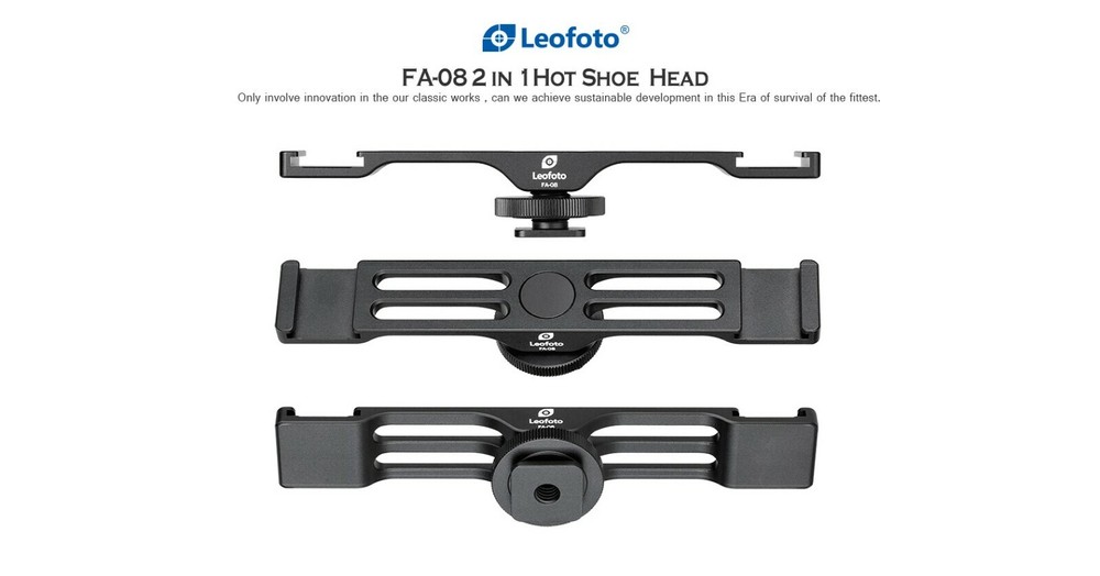 Leofoto FA-08 Twin Flash Cold Shoe Adapter