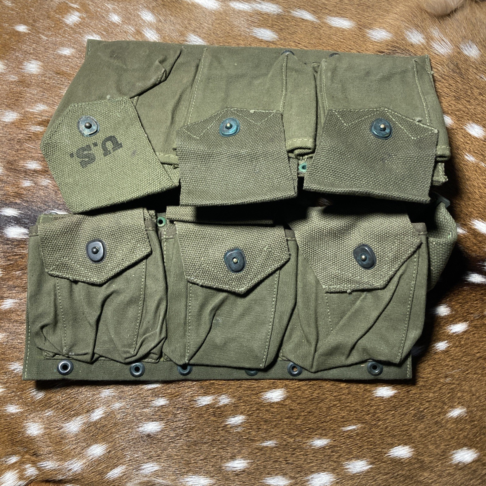 WWII Era US Army M1937 BAR Magazine Belt - Original Nice Condition JQMD-51