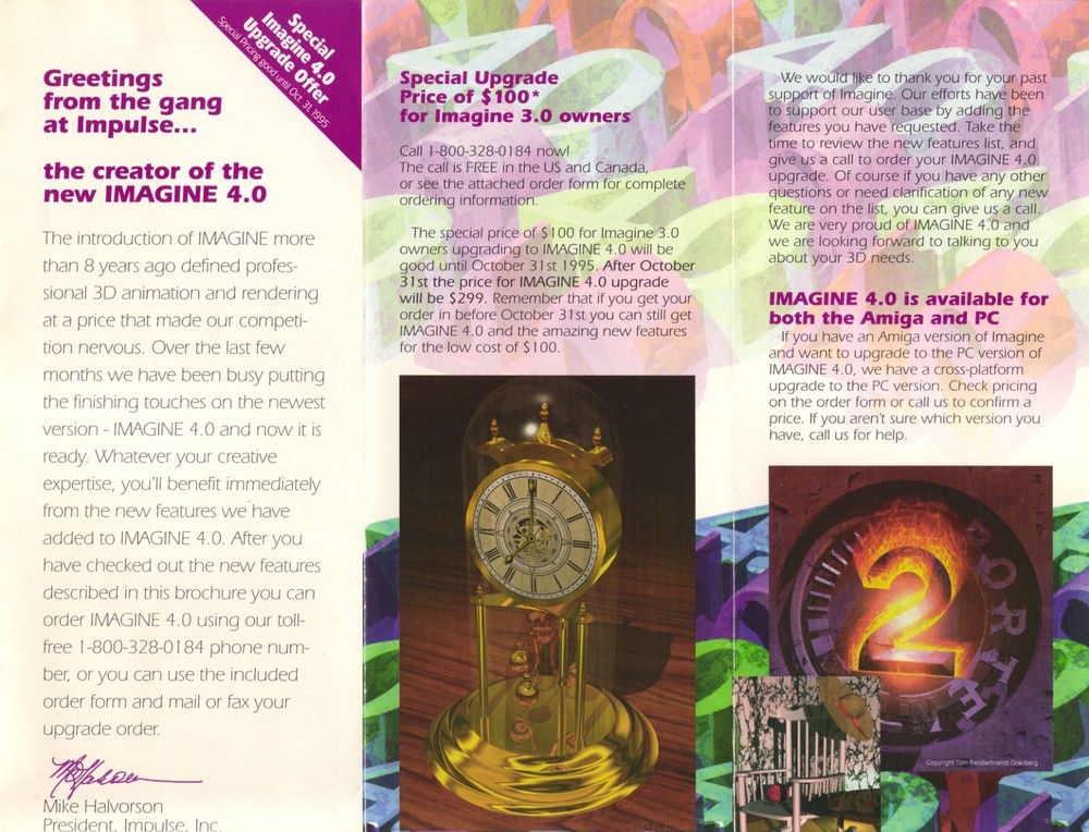 Imagine 3D v4.0 ©1994 Impulse Model Render Animate +MORE for Commodore Amiga