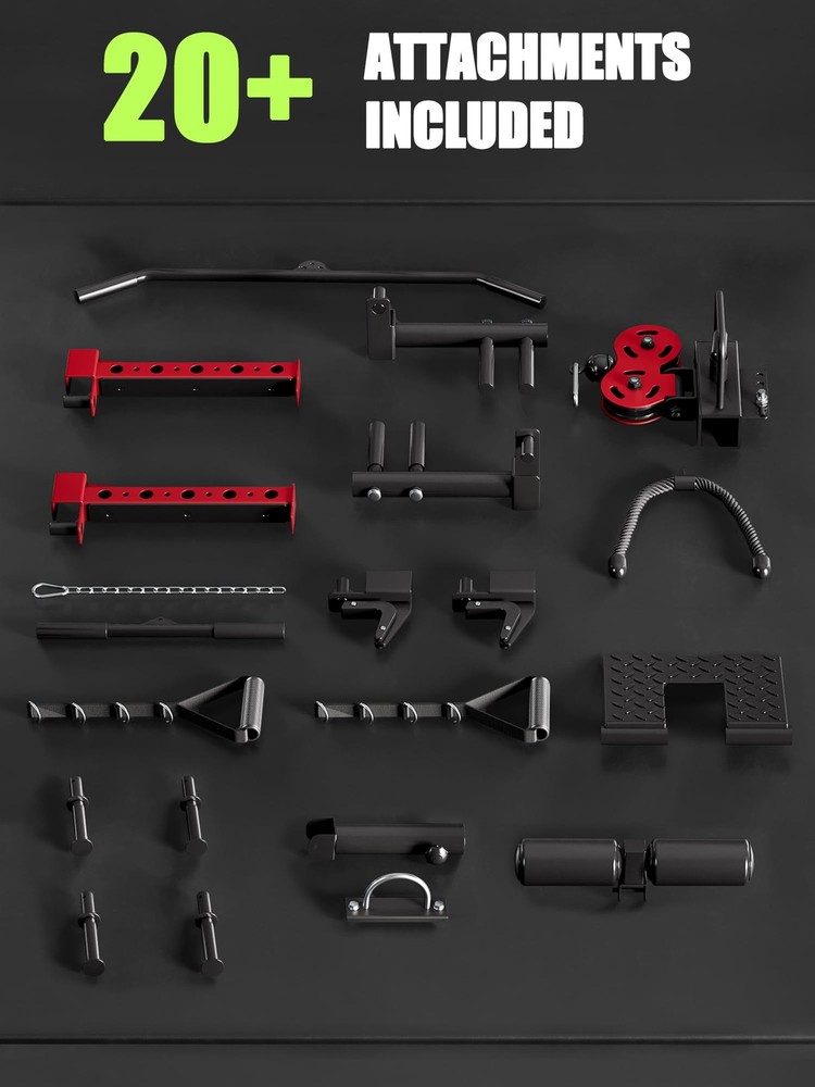 Smith Machine Strength Training Power Cage Lat-Pull Down System 2200lbSquat Rack