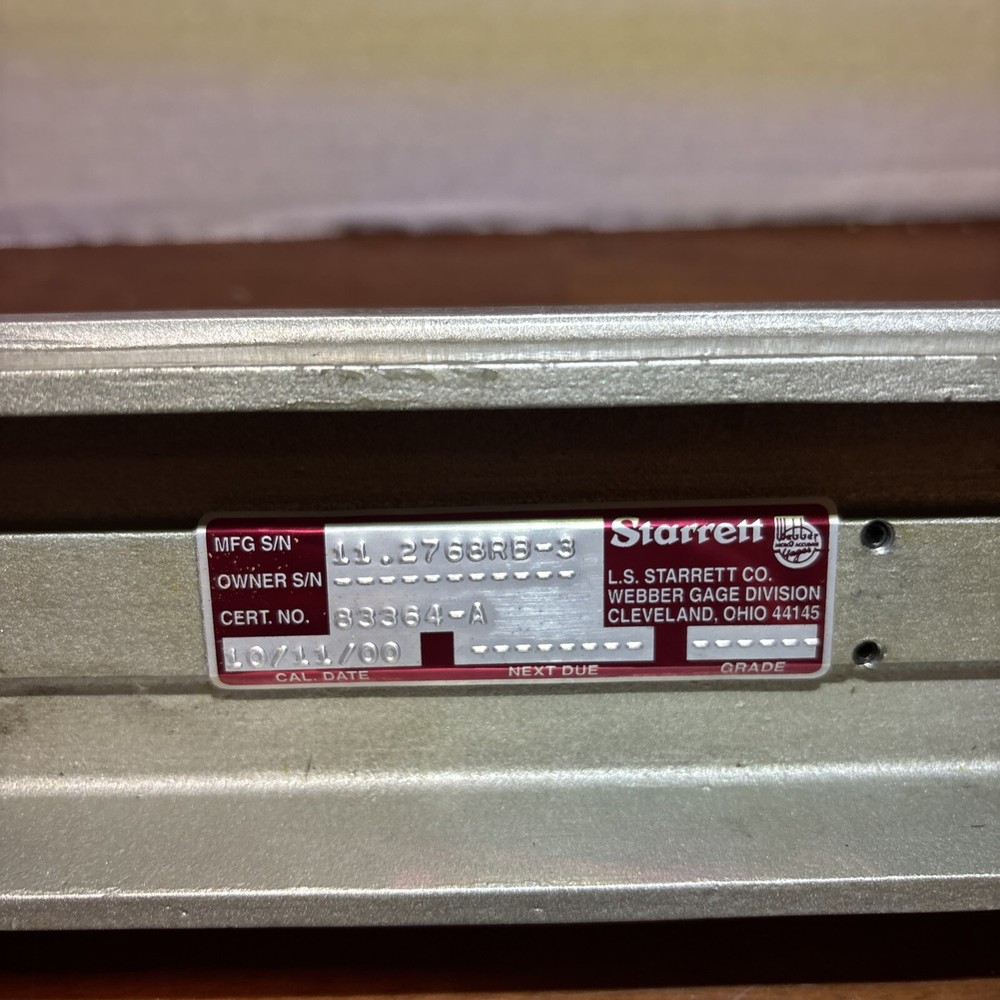 Starrett Webber RB37 37" Standard Reference Bar