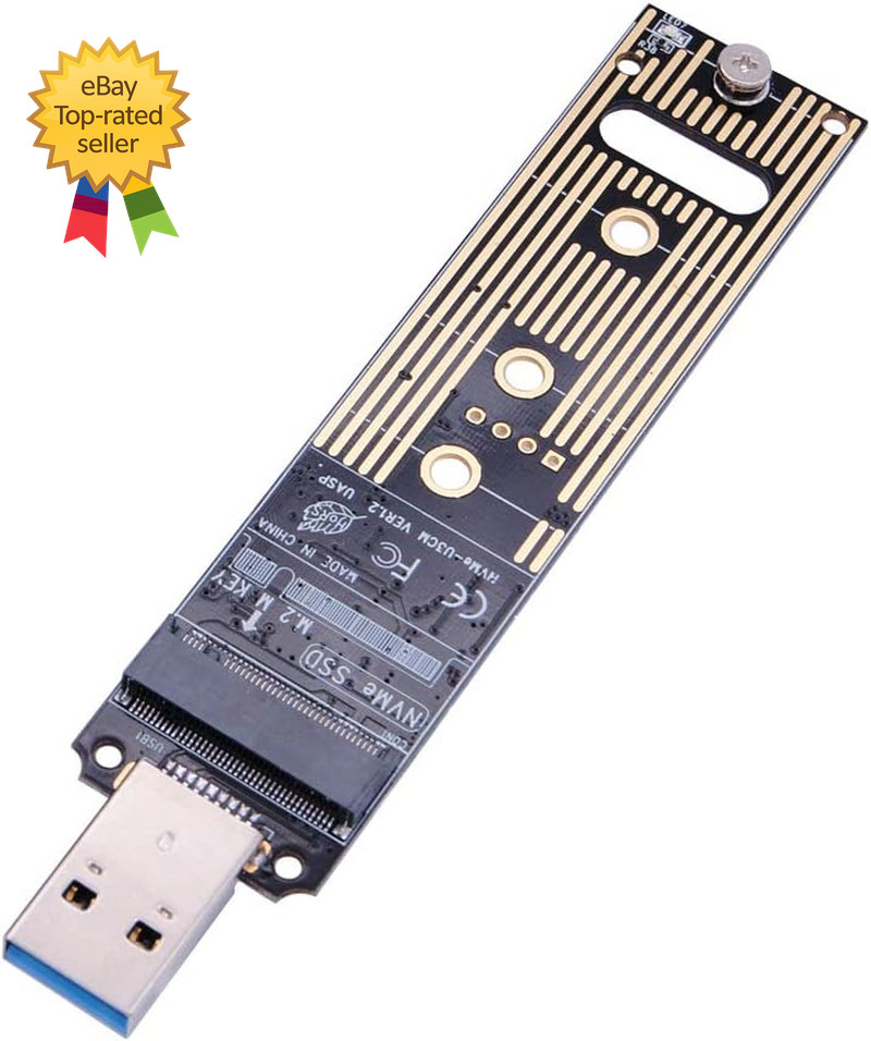 M.2 NVME USB 3.1 Adapter, M Key M.2 NVME to USB Card Reader USB 3.1 Gen 2 Bridge