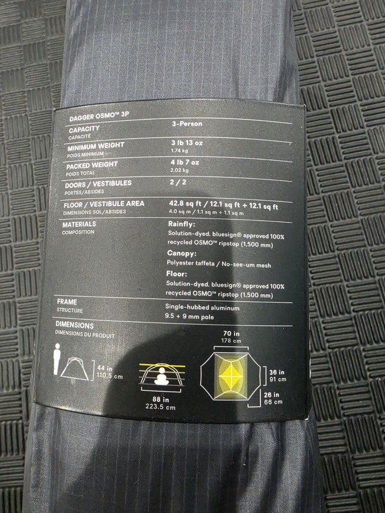 Nemo Dagger OSMO 3P Lightweight Backpacking Tent - 3 Person
