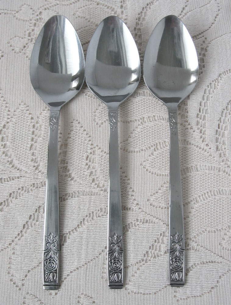 YOUNG ROSE Stainless Flatware IMPERIAL Spoons