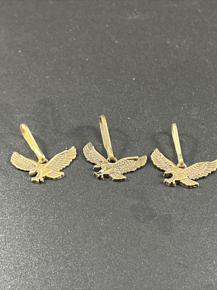 Set of 3 Zipper Pull Flying Eagle Charms