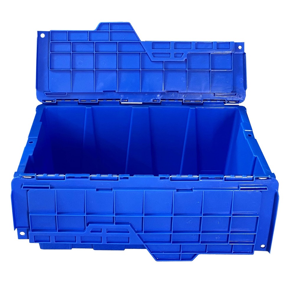 Storage Bind With Lids, 6 Pack, Blue, Stackable Storage Bin, Heavy Duty Capac...