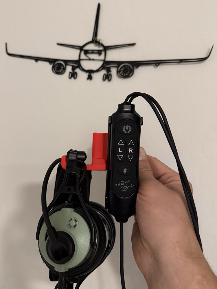 Compact Airbus Headset Controller Mount for David Clark PRO‑X, PRO‑X2, and ONE‑X