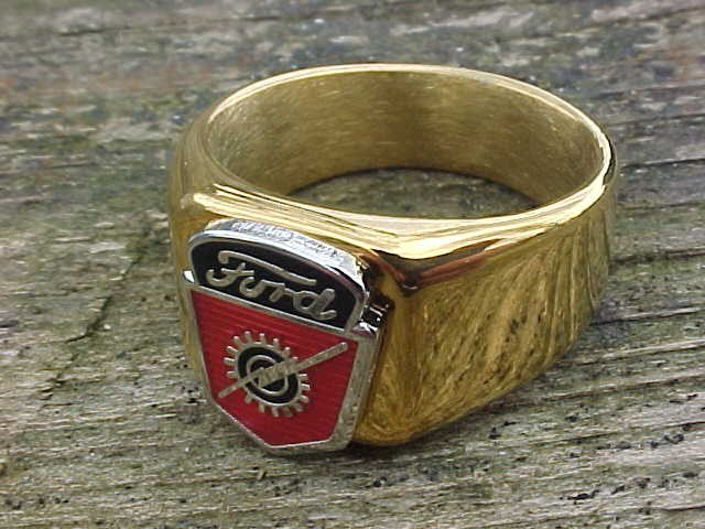 1950s 1960s FORD TRUCK LOGO GOLD CHROME RING #13 NOS HI- QUALITY CLASS