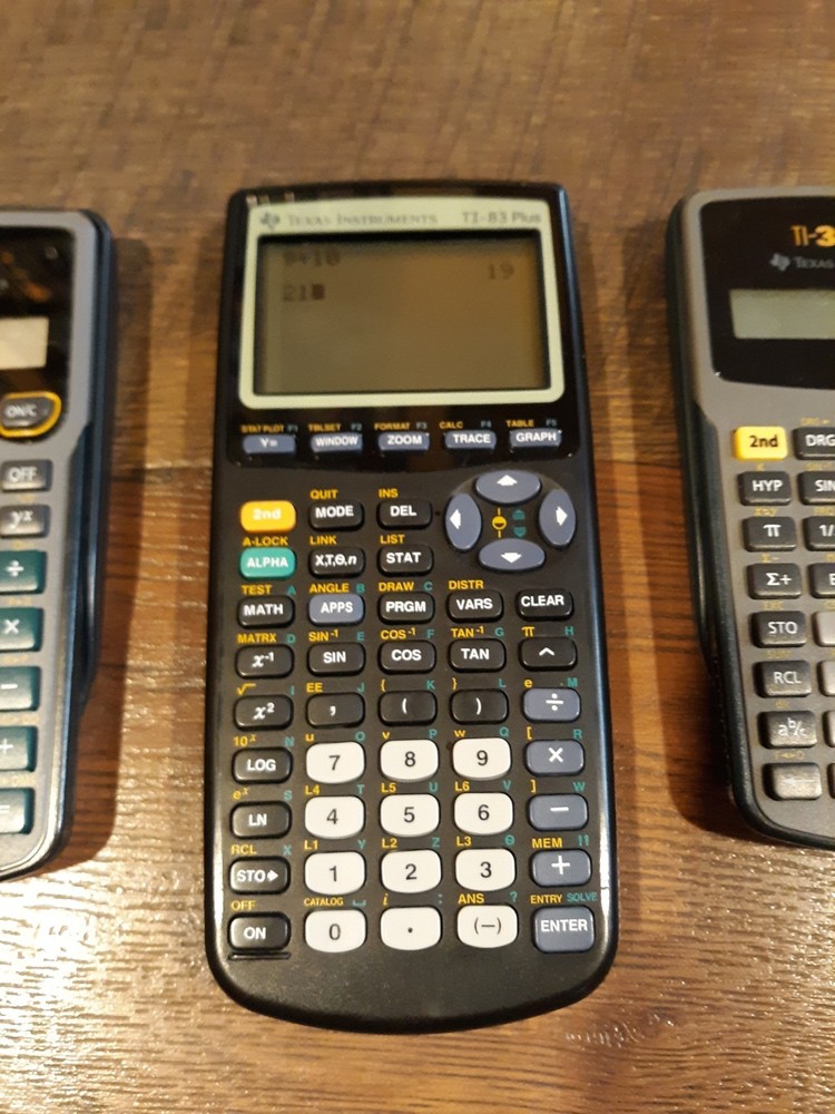 Ti 83 Plus Calculator Plus 2 Bonus Calc Texas Instruments Bundle READ