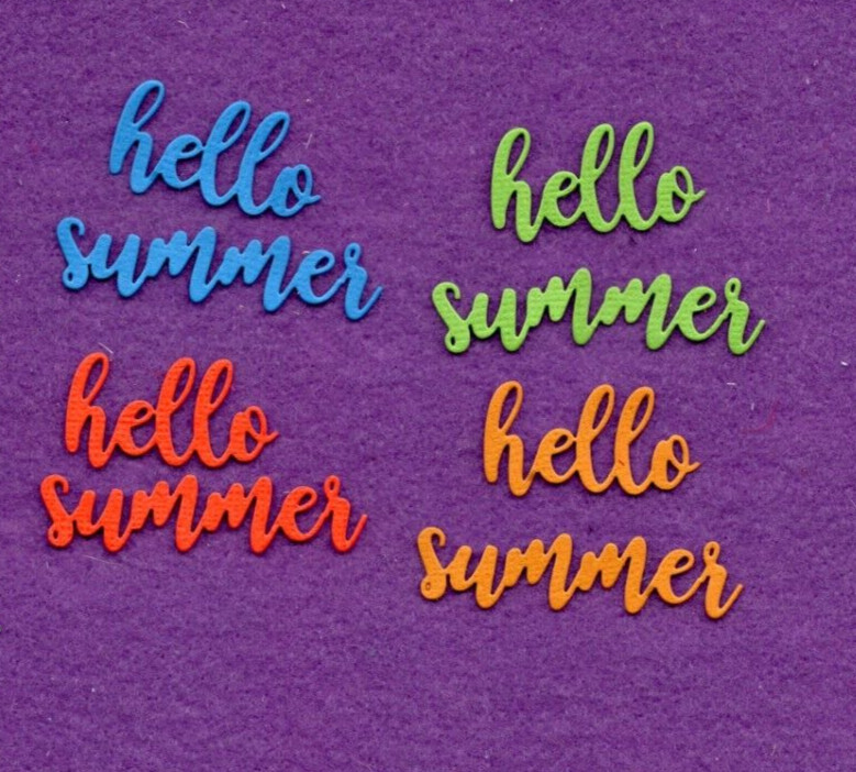 HELLO SUMMER die cuts