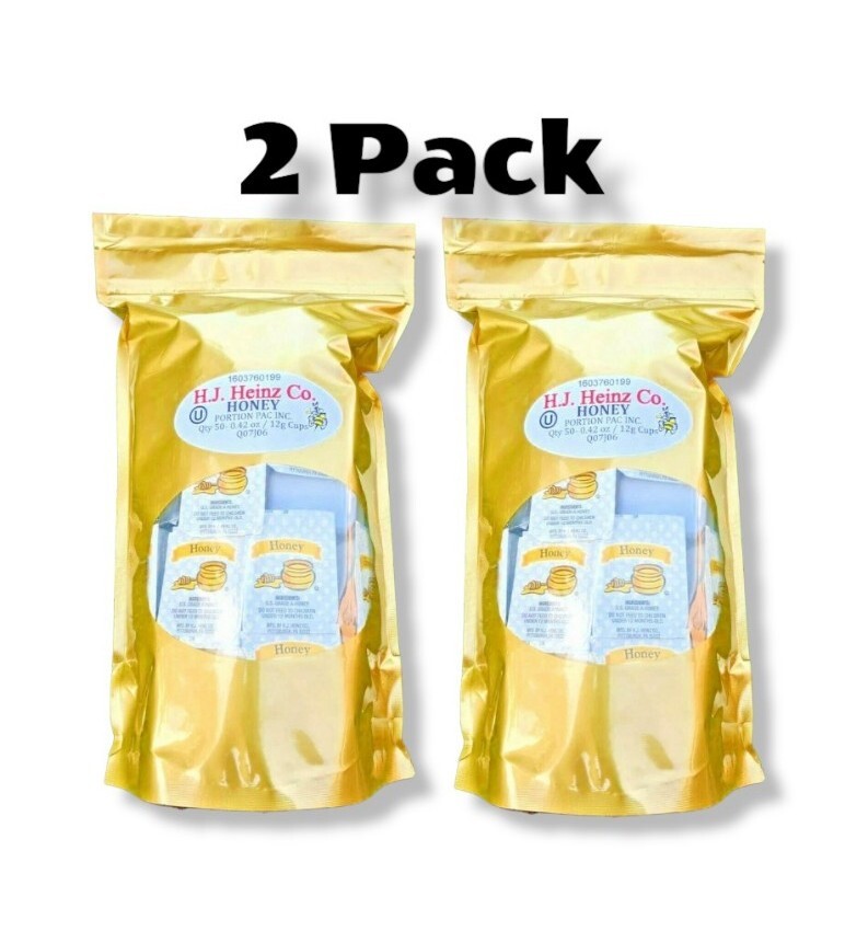 HEINZ HONEY SINGLE SERVE 2 Pack 100 Packets Total KOSHER PLEASE READ DESCRIPTION