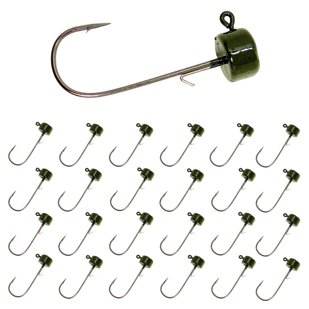 Reaction Tackle Lead Mushroom Head Ned Rig Shroom Jig Heads (25-Pack)