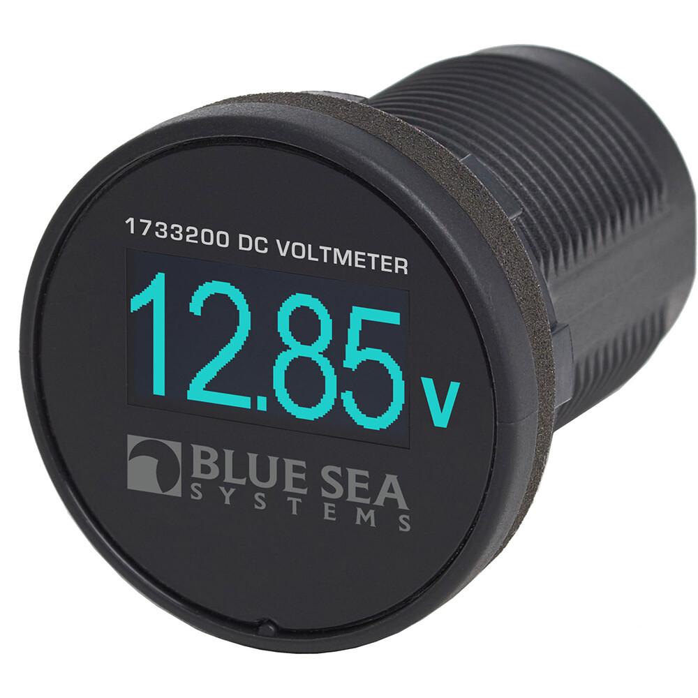 BLUE SEA 1733200 MINI OLED DC VOLTAGE METER BLUE