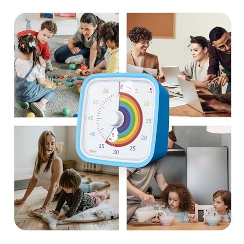 60-Minute Visual Countdown Timer with Protective Case - Silent Time Management T