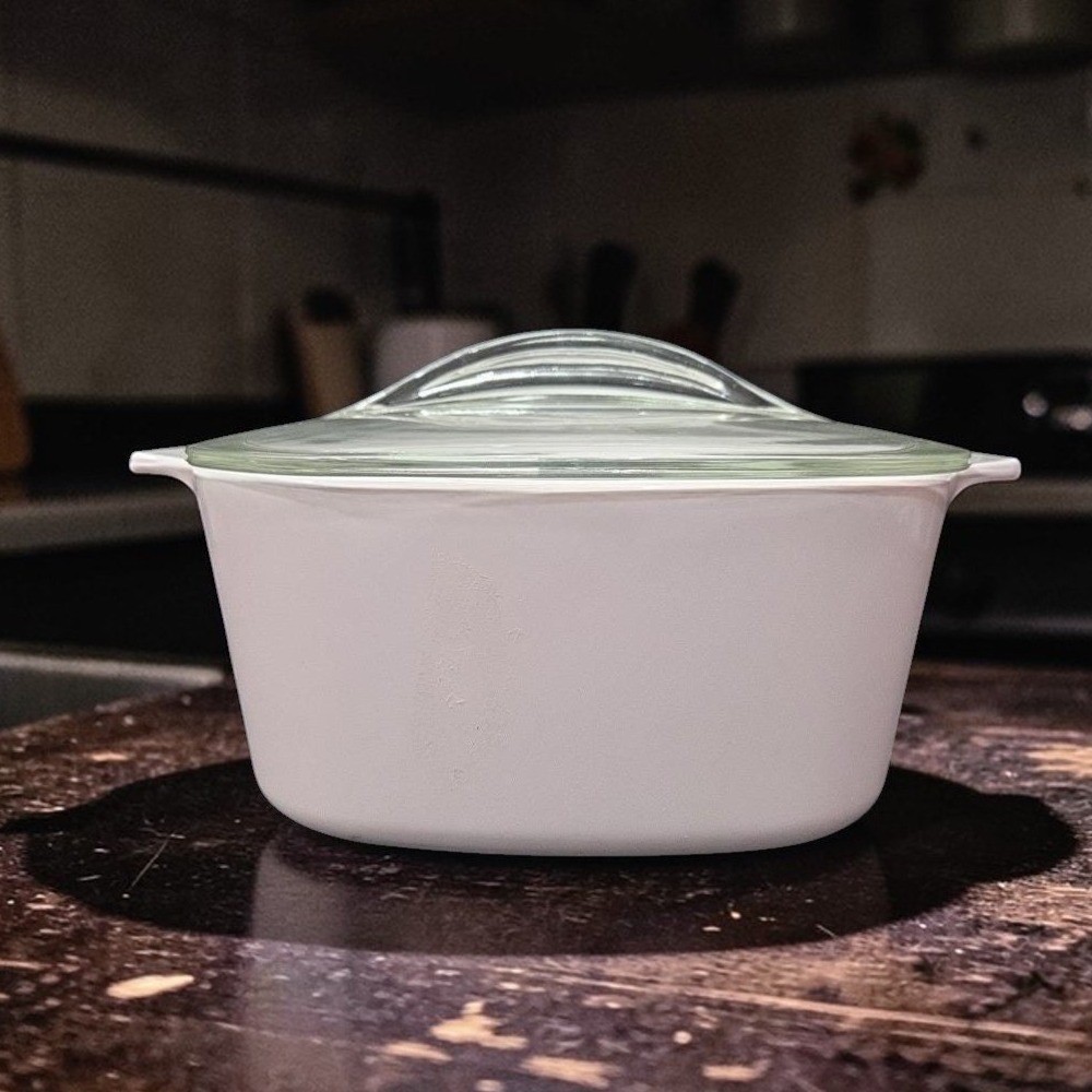Corning Ware Solid White 3 Quart Casserole Dish A-3-B, Replacement Cookware, Lid