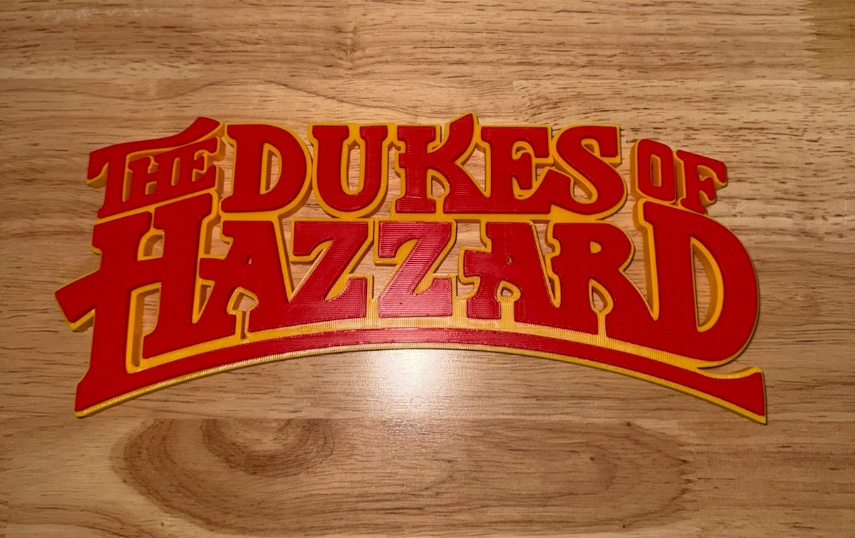 Dukes Of Hazzard 3D logo sign shelf Art wall display Tv Show Gift Red/yellow