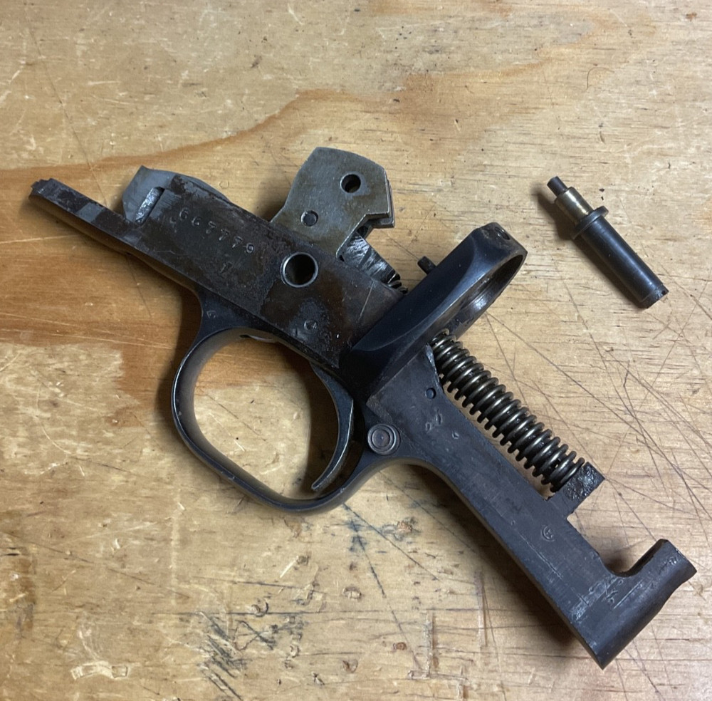 Remington Model 12 22 Pump Rifle Trigger and ejector plunger case assemblies