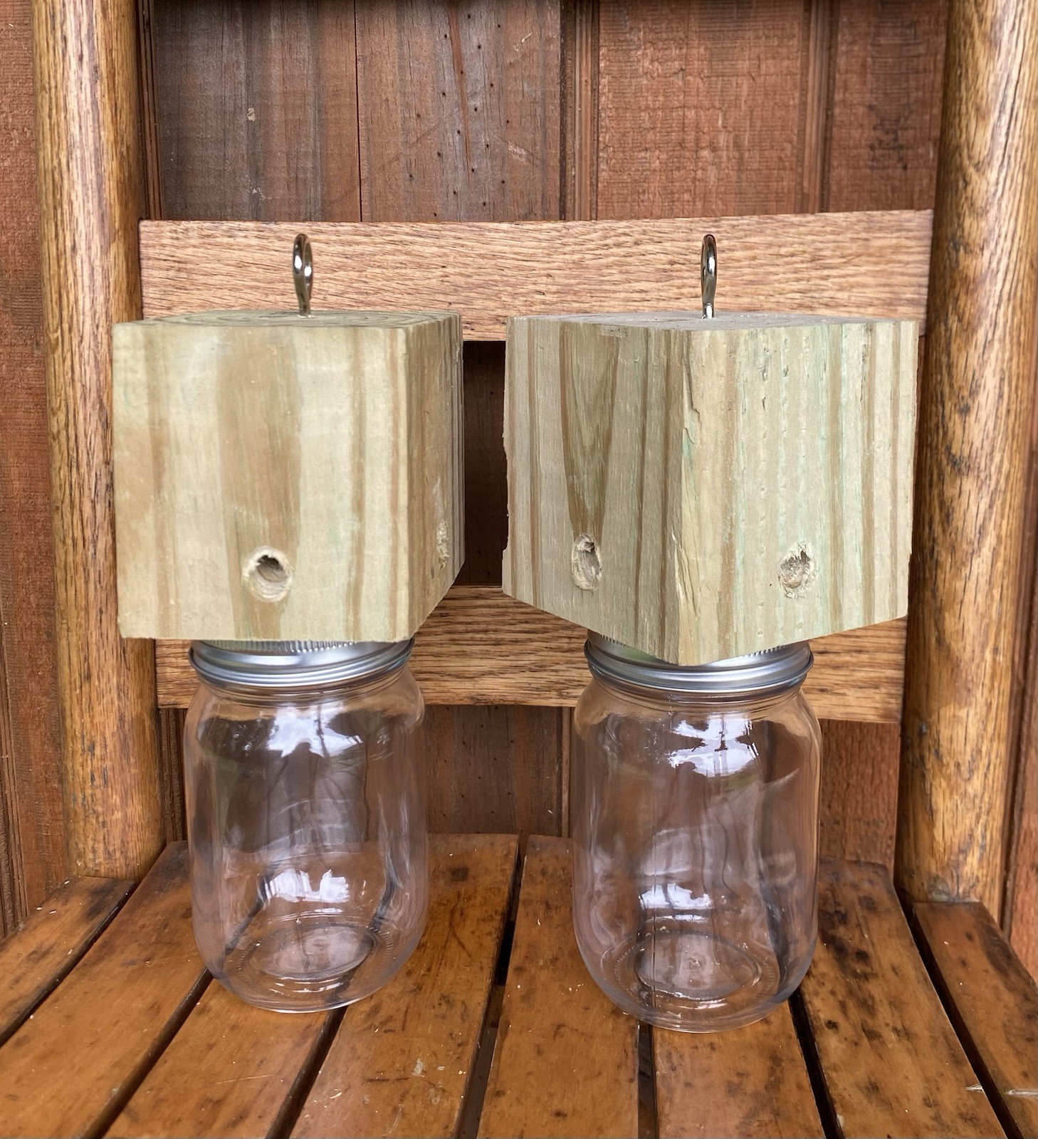 A PAIR Of Paw Paw’s Handmade Carpenter Bee Traps FREE SHIPPING! Chemical Free