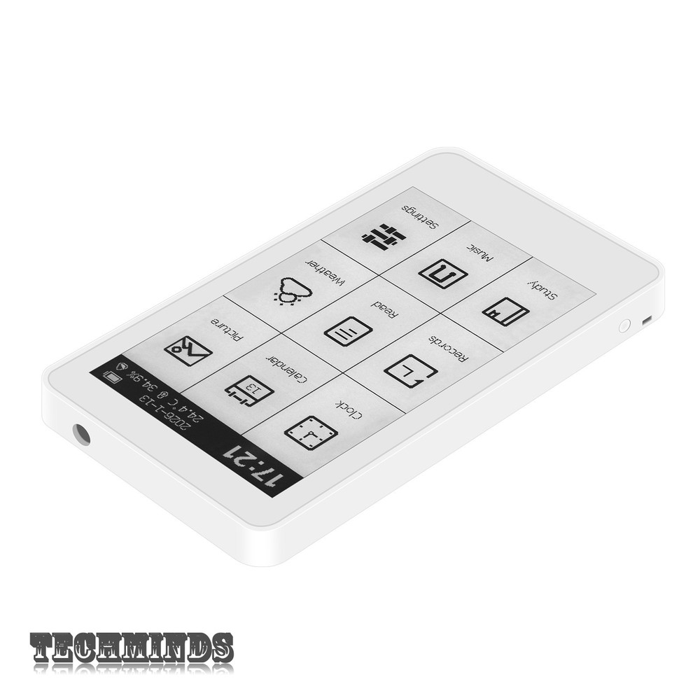 HamGeek M3 Portable E-Book Reader 3.7" Touch Screen E-Paper 10-Level Adjustable
