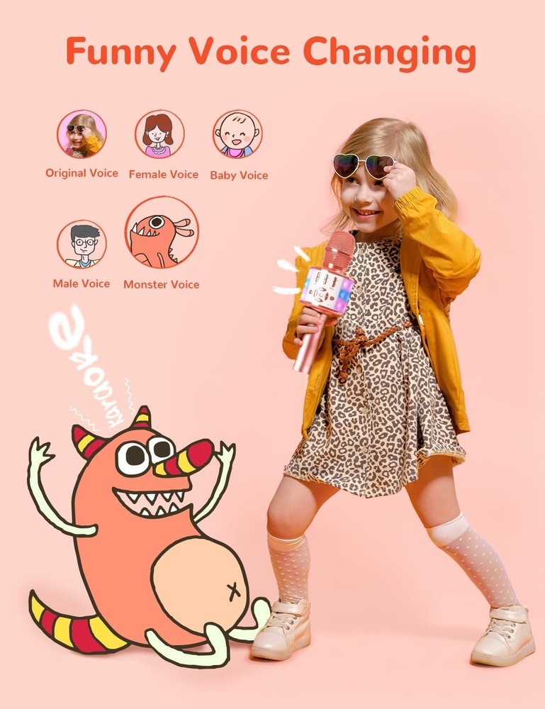 Multi-Functional Karaoke Microphone: Singing, Recording & Party Fun for Everyone